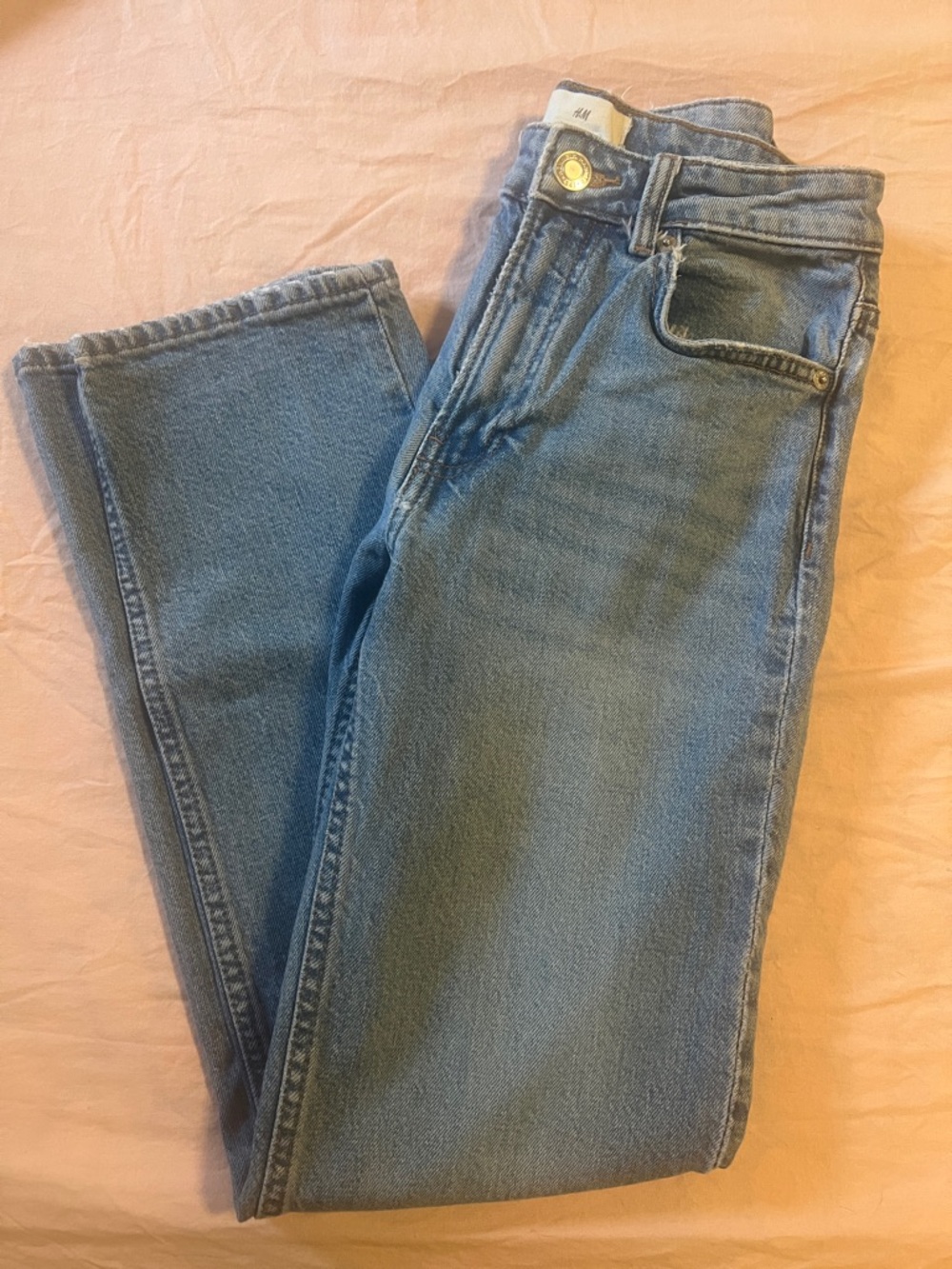 H&M Women's Light Blue Straight-Leg Jeans